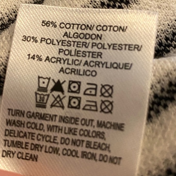 Lucky Brand Black White Striped Sleeveless Textured Knit Top Large Boho Casual - Picture 8 of 8